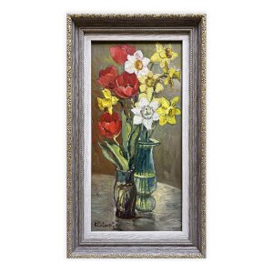 Картина Натюрморт із тюльпанами, художник Словохотов Валерій Картина Натюрморт із тюльпанами, художник Словохотов Валерій