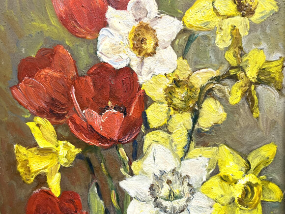 Картина Натюрморт із тюльпанами, художник Словохотов Валерій Картина Натюрморт із тюльпанами, художник Словохотов Валерій