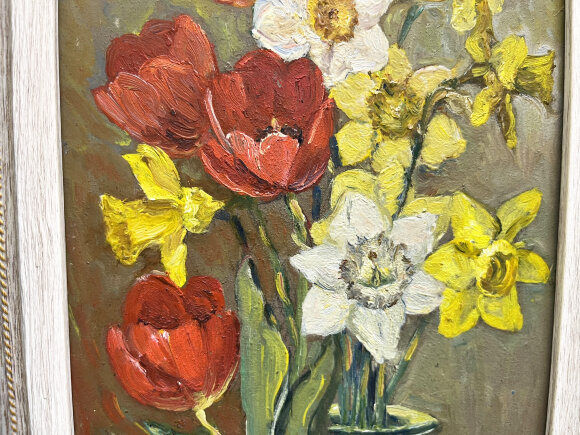 Картина Натюрморт із тюльпанами, художник Словохотов Валерій Картина Натюрморт із тюльпанами, художник Словохотов Валерій