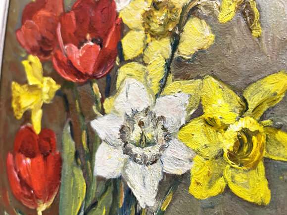 Картина Натюрморт із тюльпанами, художник Словохотов Валерій Картина Натюрморт із тюльпанами, художник Словохотов Валерій