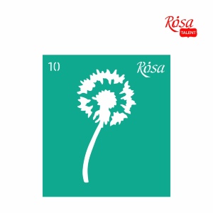 Трафарет многоразовый самоклеящийся №10 9×10см Цветы ROSA Talent
