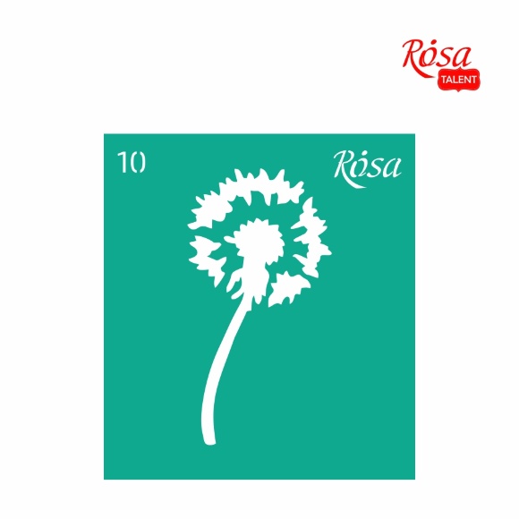 Трафарет многоразовый самоклеящийся №10 9×10см Цветы ROSA Talent