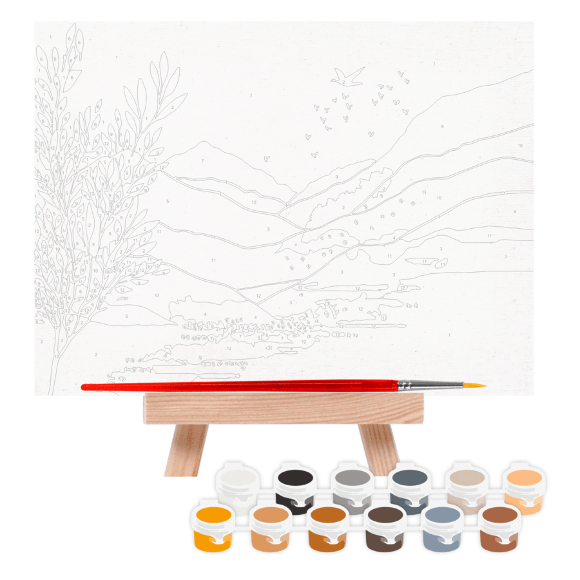 Картина по номерам "Загадочный пейзаж" 15х20см с мольбертом ROSA START