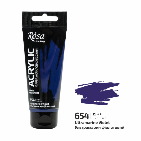 Краска акриловая Голубая фарфоровая (651) 60мл ROSA Gallery