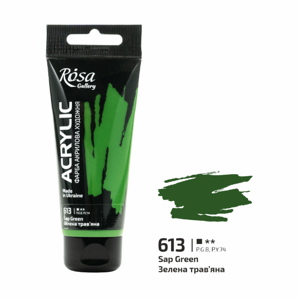 Краска акриловая Голубая фарфоровая (651) 60мл ROSA Gallery