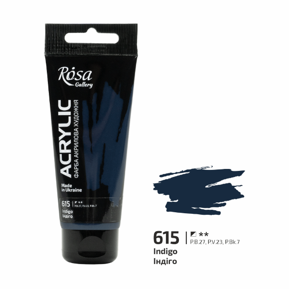 Краска акриловая Голубая фарфоровая (651) 60мл ROSA Gallery