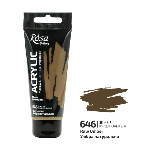 Краска акриловая Голубая фарфоровая (651) 60мл ROSA Gallery