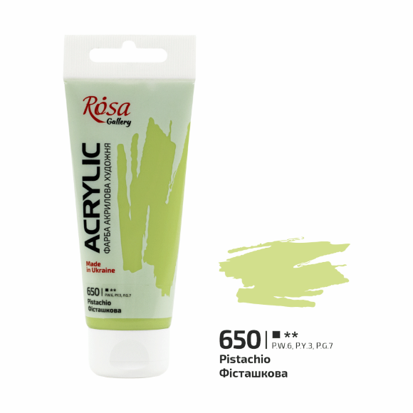 Краска акриловая Голубая фарфоровая (651) 60мл ROSA Gallery