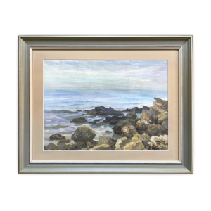 Painting On the shore, artist Volodymyr Chervatiuk