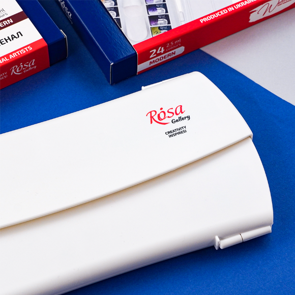 Набор акварельных красок MODERN пластиковый пенал 24цв. х 2,5мл кювета ROSA Gallery