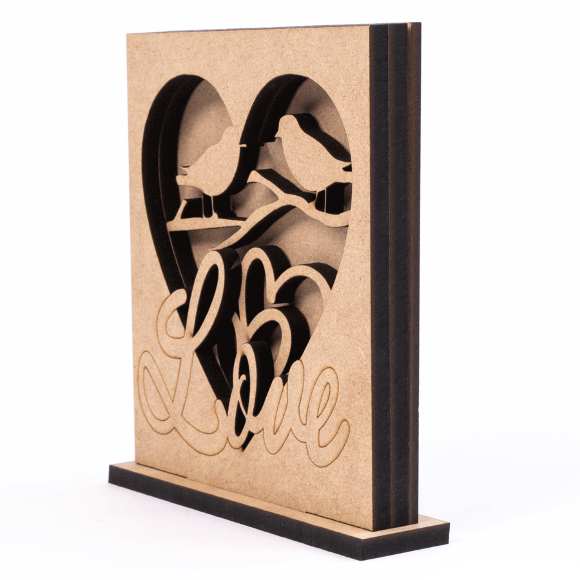 3D композиция „Love“ 4, МДФ, 14х14,5см, ROSA Talent 3D композиция „Love“ 4, МДФ, 14х14,5см, ROSA Talent