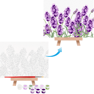 Картина по номерам „Нежная лаванда“ 15х20см с мольбертом ROSA START