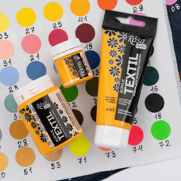 Краска для ткани Фуксия (19) 20мл ROSA Talent