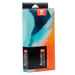 Набор акриловых красок Art матовый 18×10мл Arteo