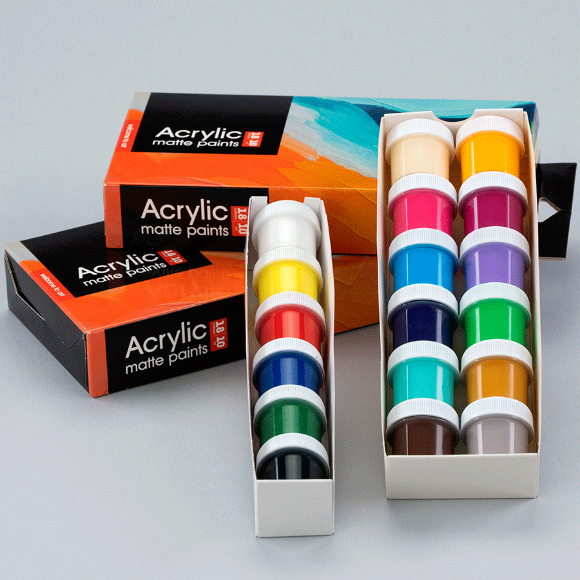Набор акриловых красок Art матовый 18×10мл Arteo