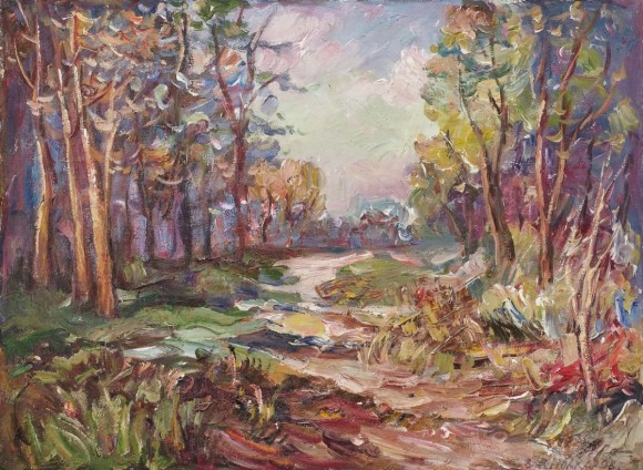 Painting The forest path, artist Makarov Viktor