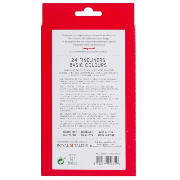 Набор линеров FINELINER 24цв. Bruynzeel Набор линеров FINELINER 24цв. Bruynzeel