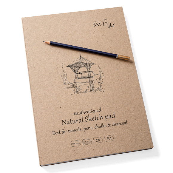 Блокнот-склейка для эскизов AUTHENTIC А4 100г/м2 100л натуральный цвет SM-LT Art