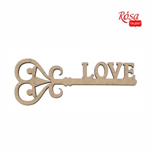 Заготовка Ключик Love 2 ДВП 10х3,8см 4шт