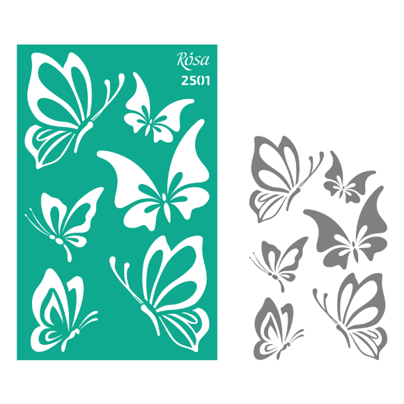 Трафарет многоразовый самоклеящийся №2501 13х20см серия Животные ROSA TALENT