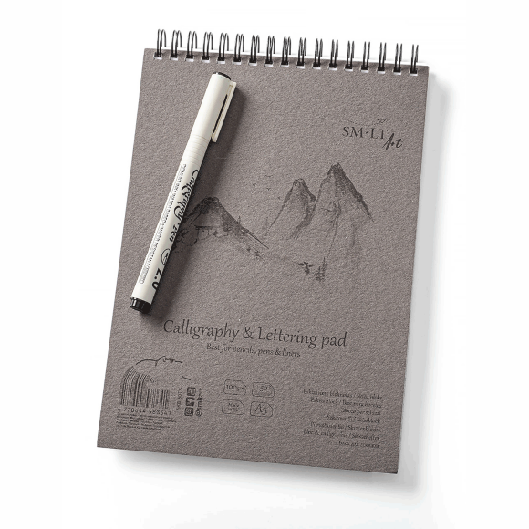 Альбом для каллиграфии и леттеринга на спирали AUTHENTIC 100г/м2 50л белая бумага SM-LT Art Альбом для каллиграфии и леттеринга на спирали AUTHENTIC 100г/м2 50л белая бумага SM-LT Art