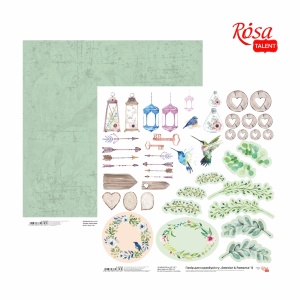 Бумага для скрапбукинга „Emotion & Romance“ 8 двухсторонняя 30,48х30,48см 200г/м2 ROSA TALENT