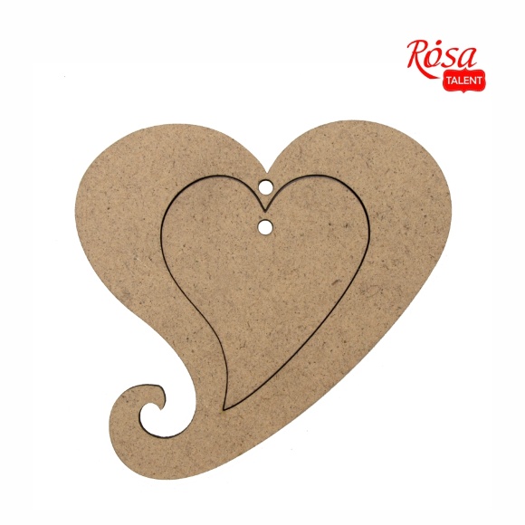 Набор заготовок Два сердца ДВП 10,3х10,7см