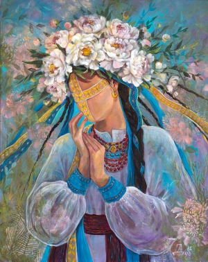 Картина «Півонія», художниця Дуб Ганна