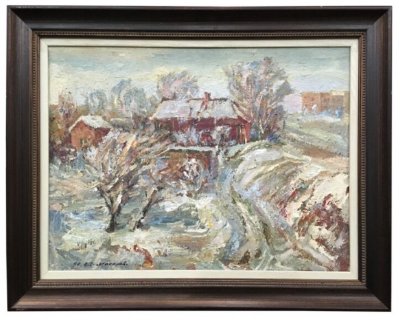 Painting Winter landscape, artist Makarov Viktor