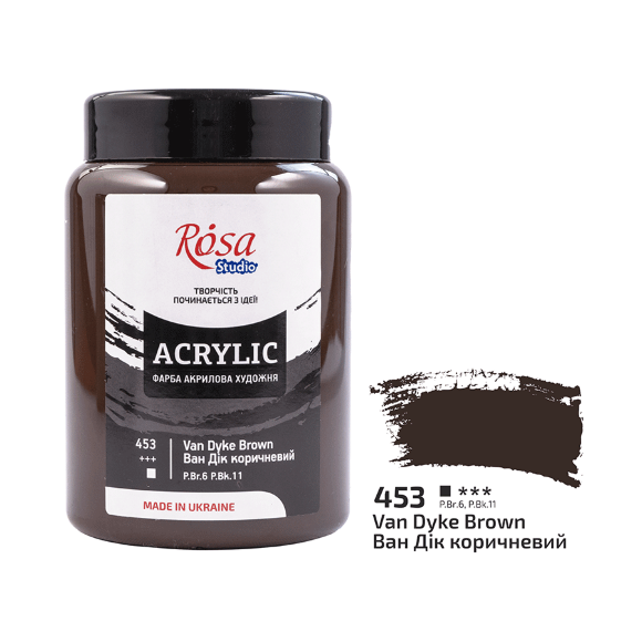 Краска акриловая Индиго (450) 400 мл ROSA Studio