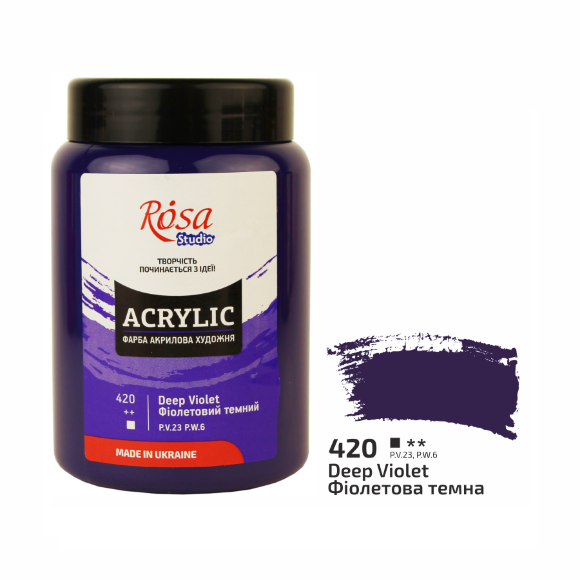 Краска акриловая Индиго (450) 400 мл ROSA Studio