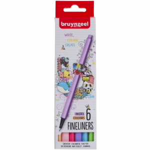 Набор линеров FINELINER Pastel 6цв. Bruynzeel