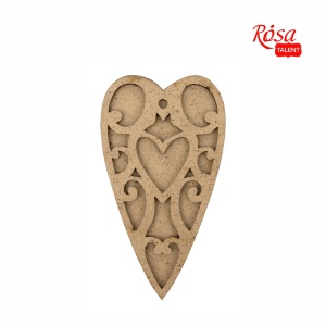 Заготовка сердца 3 ДВП 5,5х10см