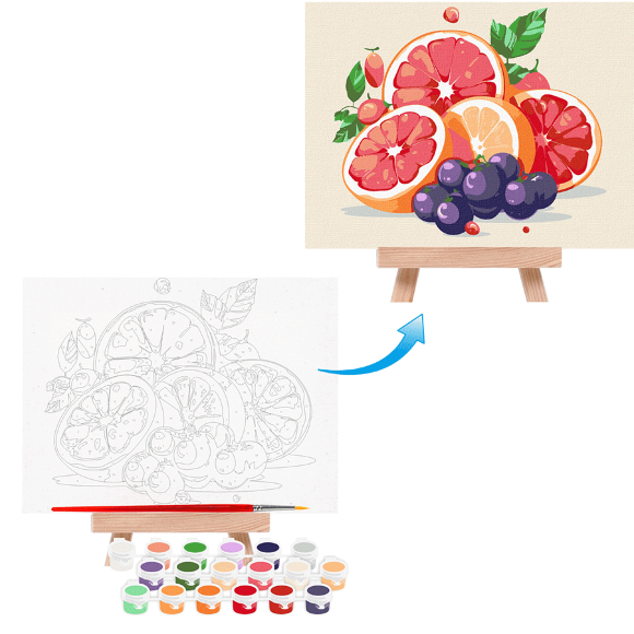 Картина по номерам "Натюрморт" 15х20см с мольбертом ROSA START