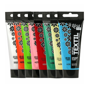 Краска акриловая для тканей Белая (01) 60мл ROSA Talent