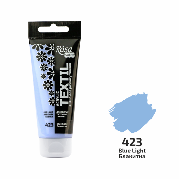 Краска акриловая для тканей Белая (01) 60мл ROSA Talent