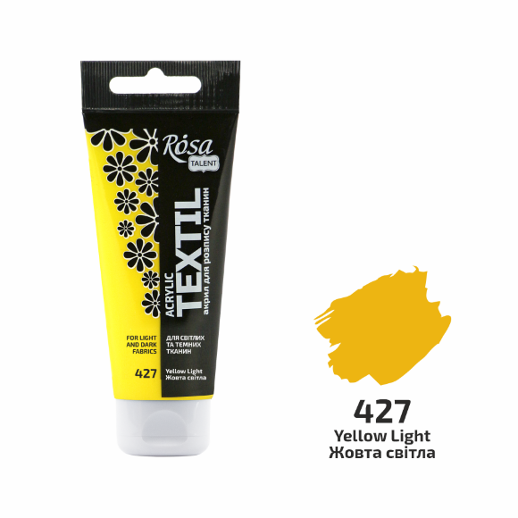 Краска акриловая для тканей Белая (01) 60мл ROSA Talent