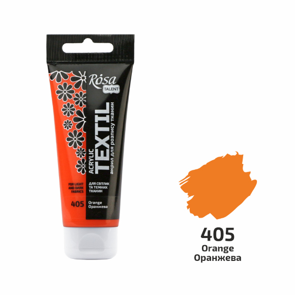 Краска акриловая для тканей Белая (01) 60мл ROSA Talent