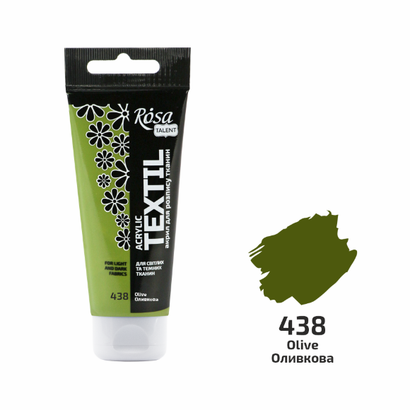 Краска акриловая для тканей Белая (01) 60мл ROSA Talent