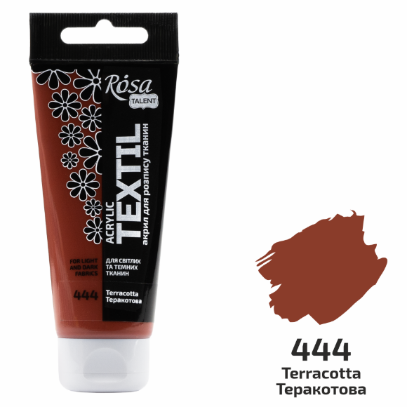 Краска акриловая для тканей Белая (01) 60мл ROSA Talent