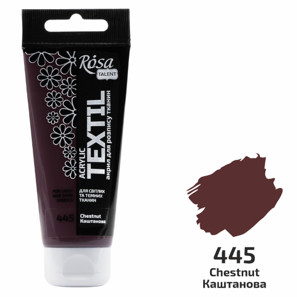 Краска акриловая для тканей Белая (01) 60мл ROSA Talent