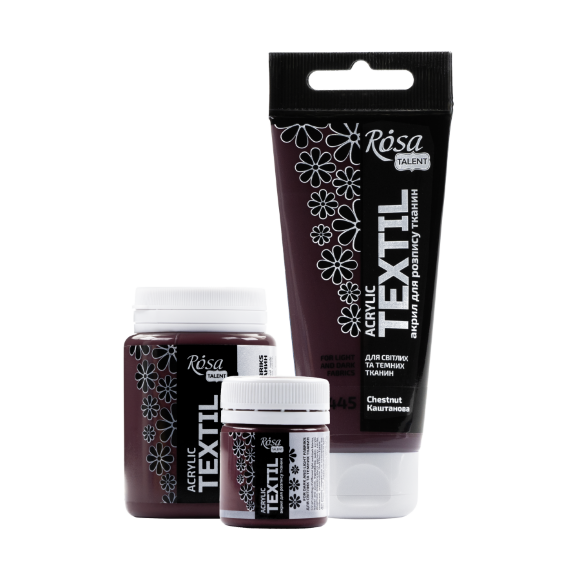 Краска акриловая для тканей Белая (01) 60мл ROSA Talent