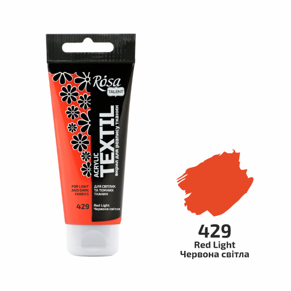 Краска акриловая для тканей Белая (01) 60мл ROSA Talent