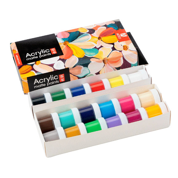 Набор акриловых красок Nature матовый 18×10мл Arteo