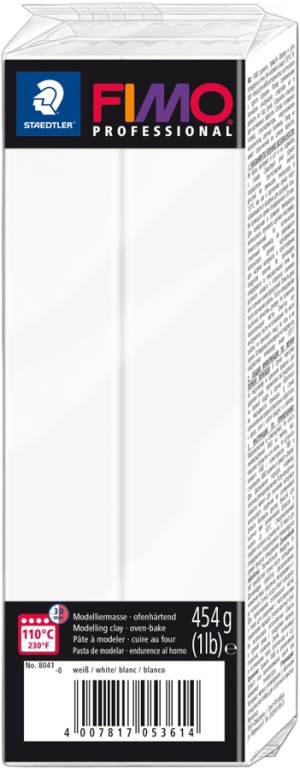 Пластика для бижутерии Professional Белая 454г Fimo