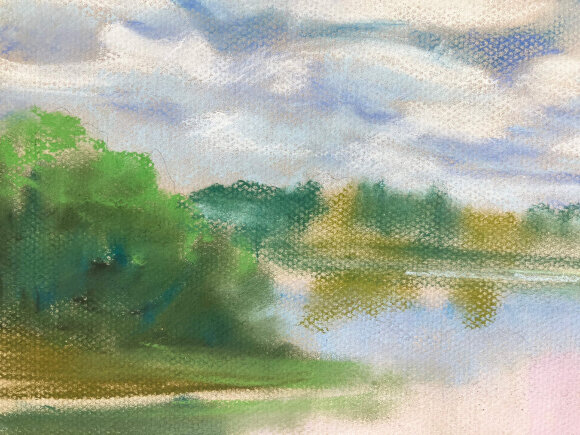 Pastel Pink River. Desna, artist Dotsenko Yuri Pastel Pink River. Desna, artist Dotsenko Yuri