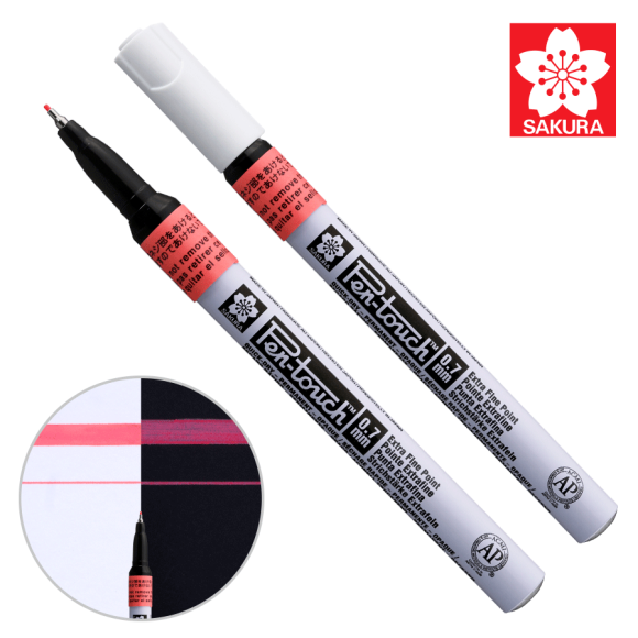 Pen-Touch Marker Pink Fine Fluorescent (EXTRA FINE) 0.7mm Sakura