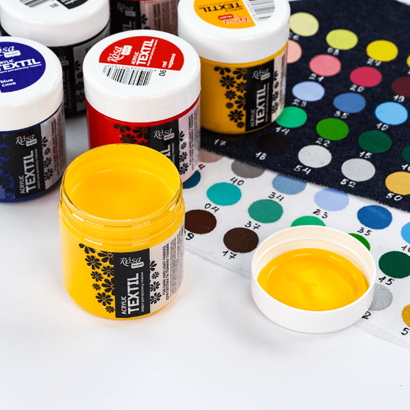 Краска акриловая для тканей Белая (01) 150мл ROSATalent