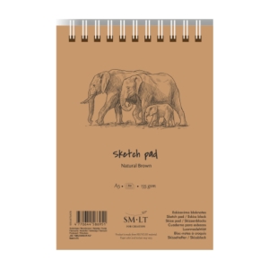Альбом для эскизов на спирали AUTHENTIC 135г/м2 80л коричневый SM-LT Art Альбом для эскизов на спирали AUTHENTIC 135г/м2 80л коричневый SM-LT Art