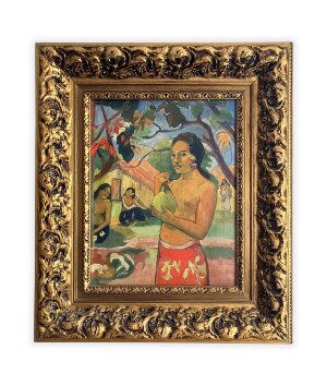 Painting Paul Gauguin - Woman holding a fruit Painting Paul Gauguin - Woman holding a fruit